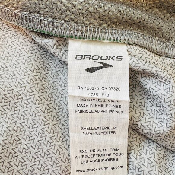 Brooks Running Mens NightLife Infiniti Jacket Green Shelter Technology Size S - Picture 13 of 15